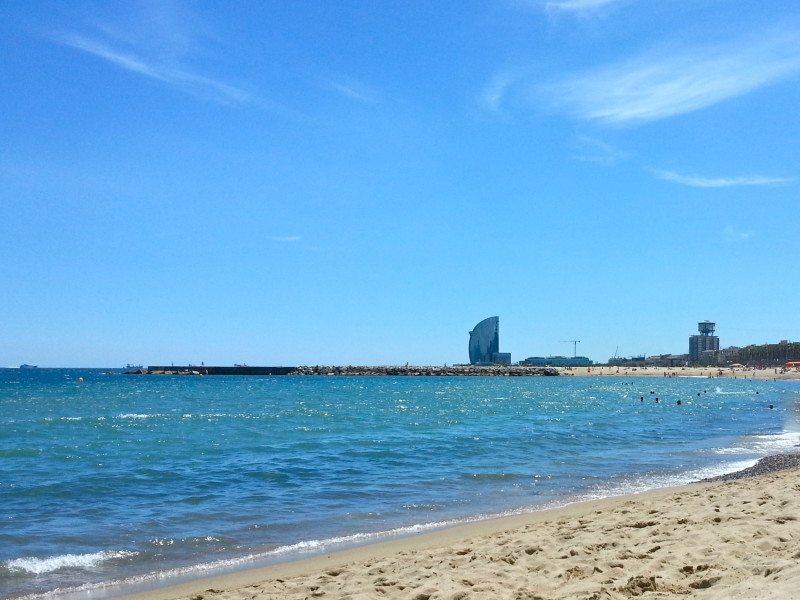 beach in Barcelona, Spain