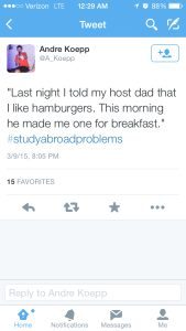 #studyabroadproblems study abroad problems hamburgers host family host dad meals 