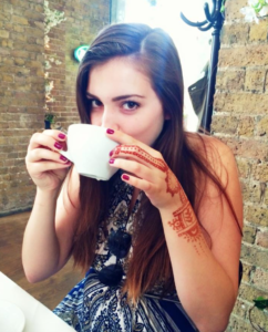 aifs study abroad student drinking tea in london, england