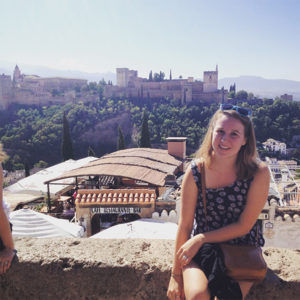 aifs abroad student at the alhambra in granada, spain