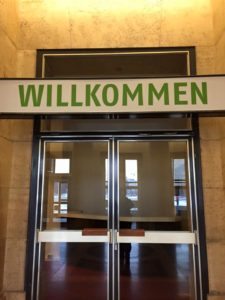 Willkommen sign in Germany