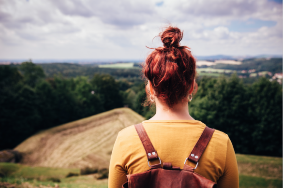 Young woman traveling