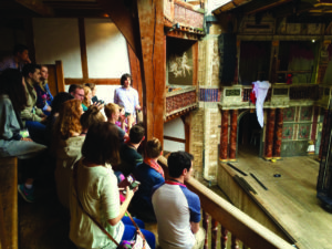 AIFS Abroad study abroad students at The Globe Theatre in London, England