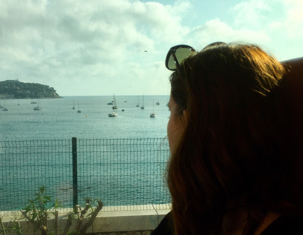 AIFS student traveling by train in Cannes, France