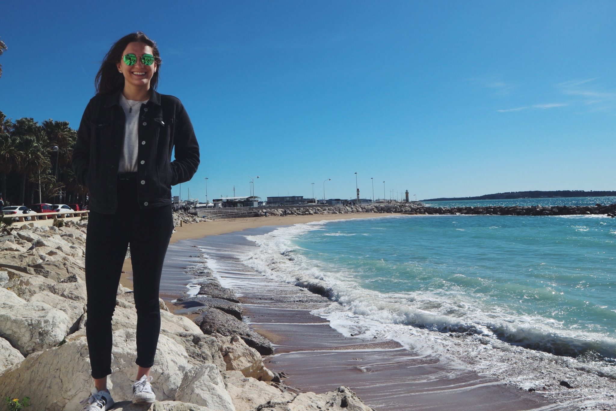AIFS Abroad student at the beach in Cannes, France