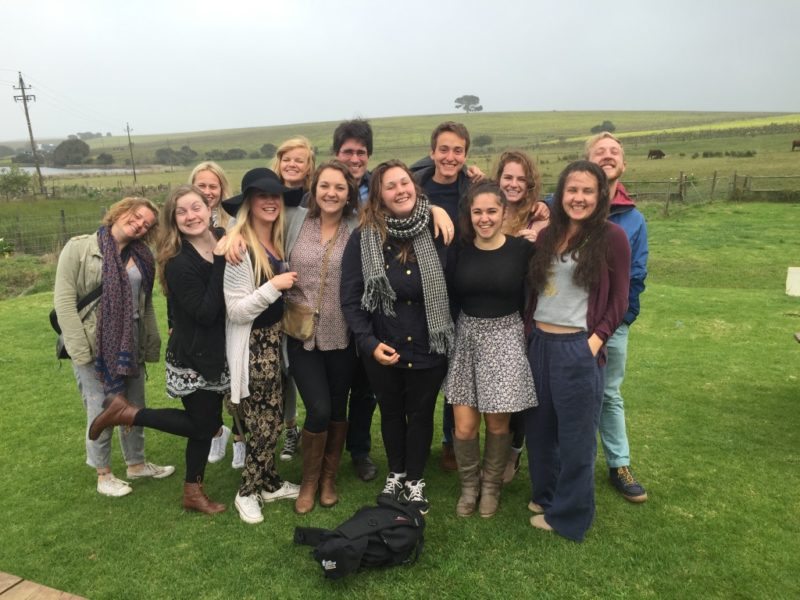 group of aifs abroad students in south africa