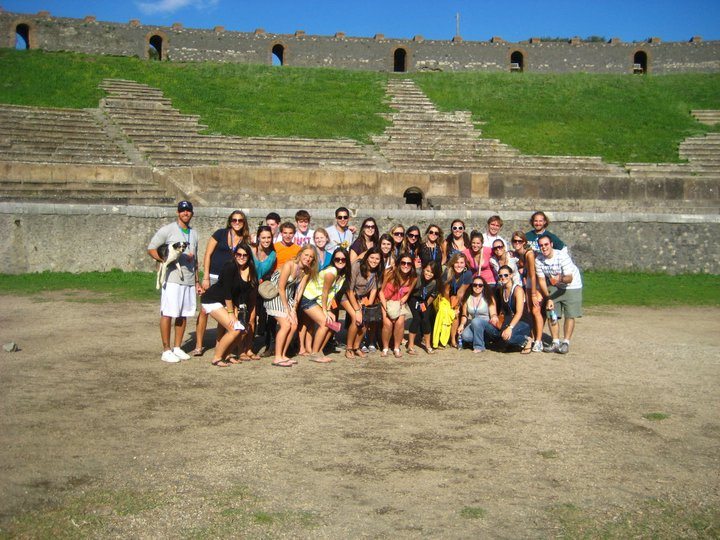 group of aifs abroad students in italy