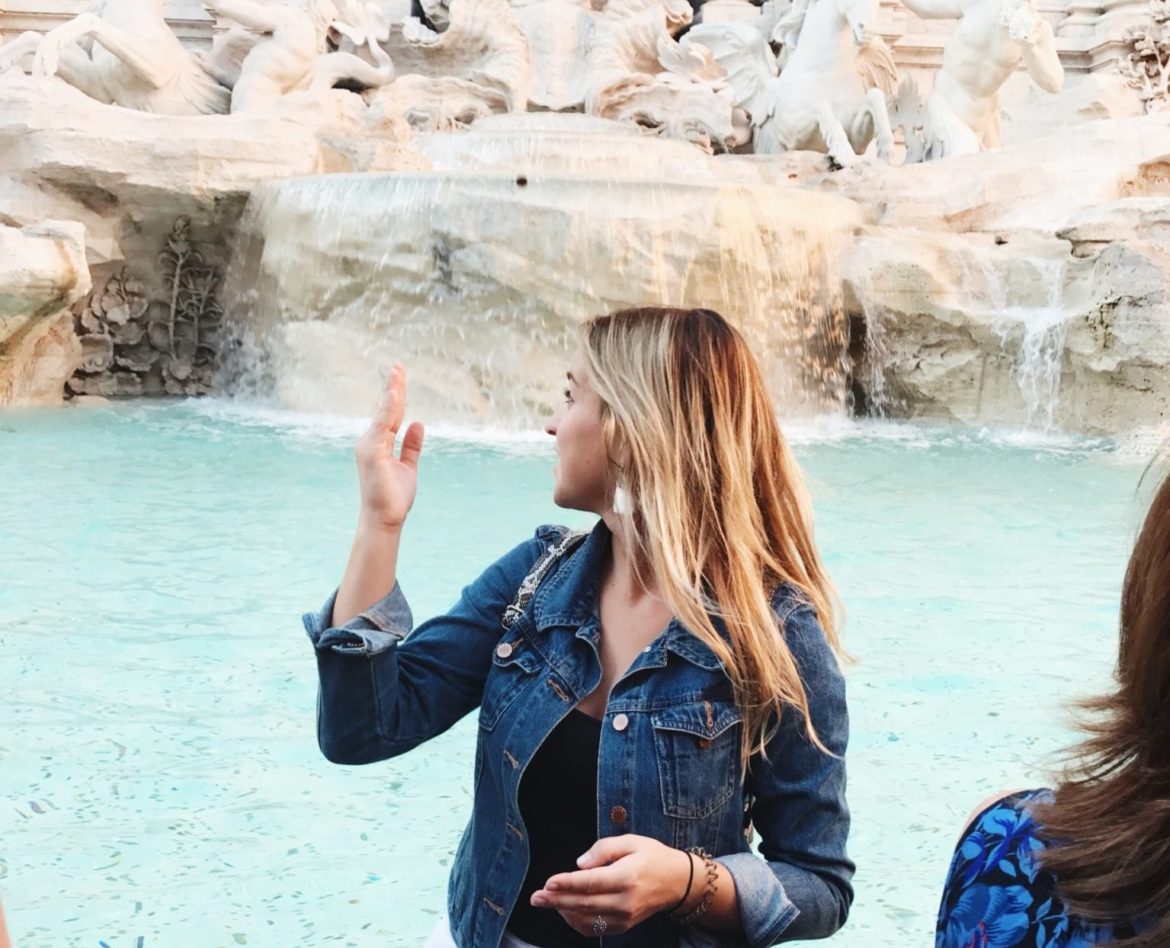 AIFS Abroad student at Trevi Fountain in Rome, Italy
