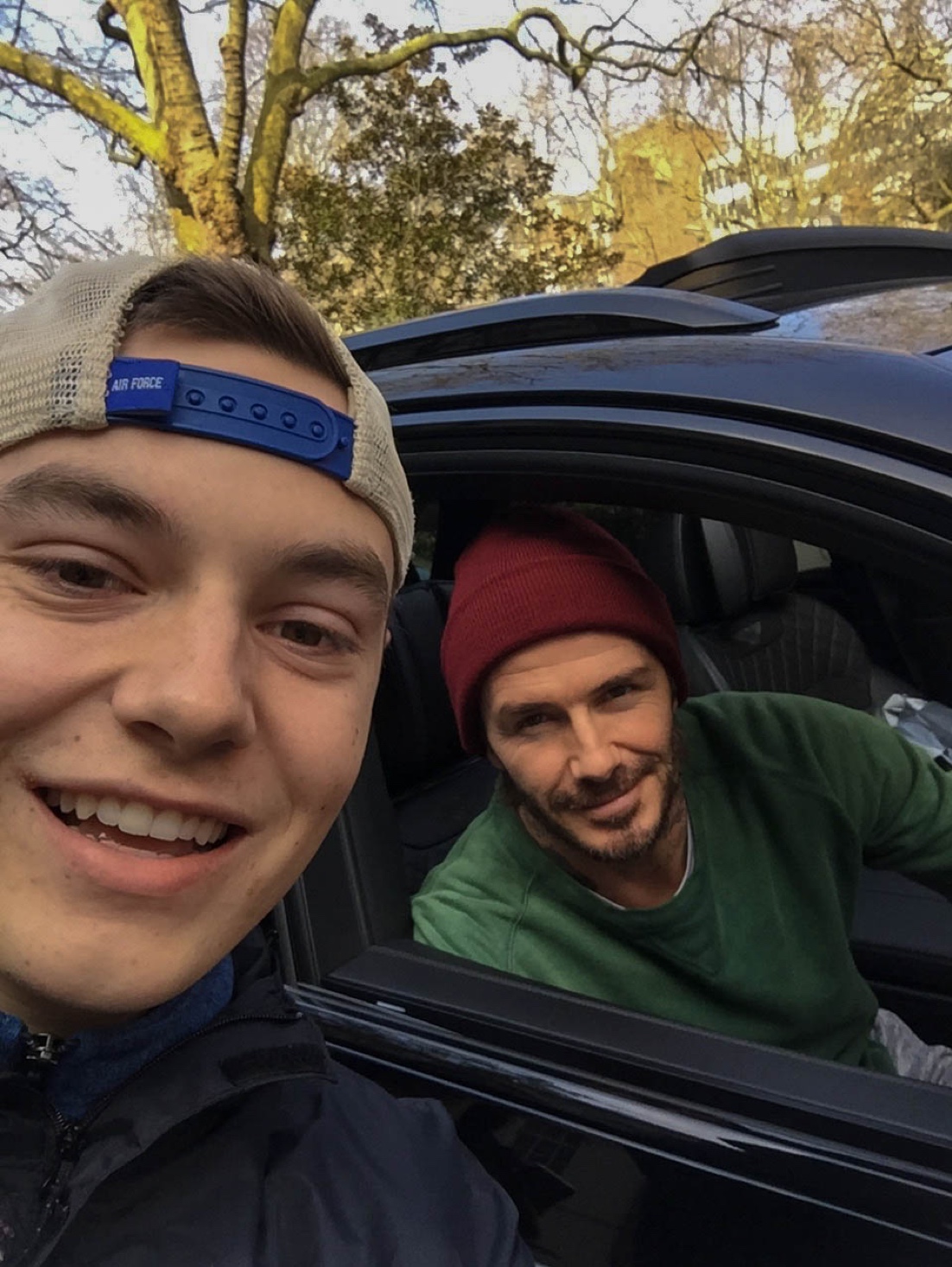 AIFS Abroad student in London, England with David Beckham