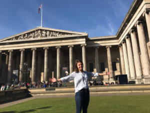 aifs student at the british museum in london, england