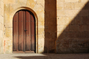 Door to a home in Salamanca, Spain