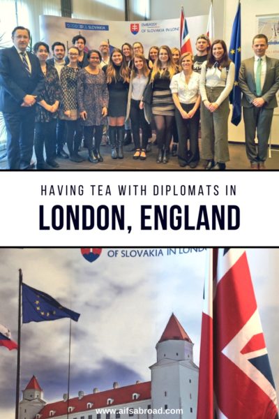 AIFS Student in London Has Tea with Slovakian Diplomat | AIFS Study Abroad | AIFS in London, England