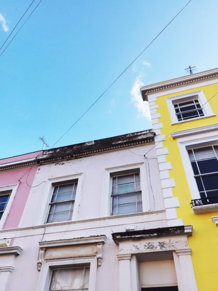 Colorful buildings in Notting Hill, London