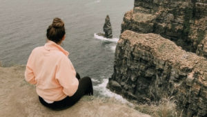 AIFS Abroad student at Cliffs of Moher in Ireland