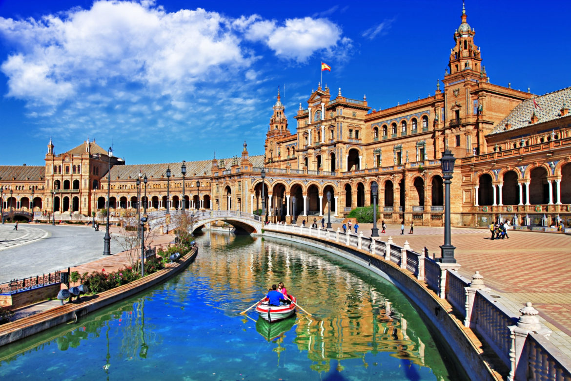 Plaza Mayor in Seville, Spain