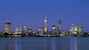 Skyline, Perth, Australia at Night