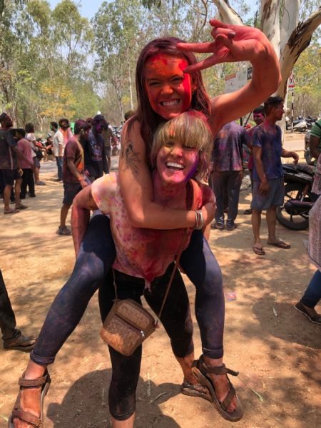AIFS Abroad students celebrating Holi in Hyderabad, India
