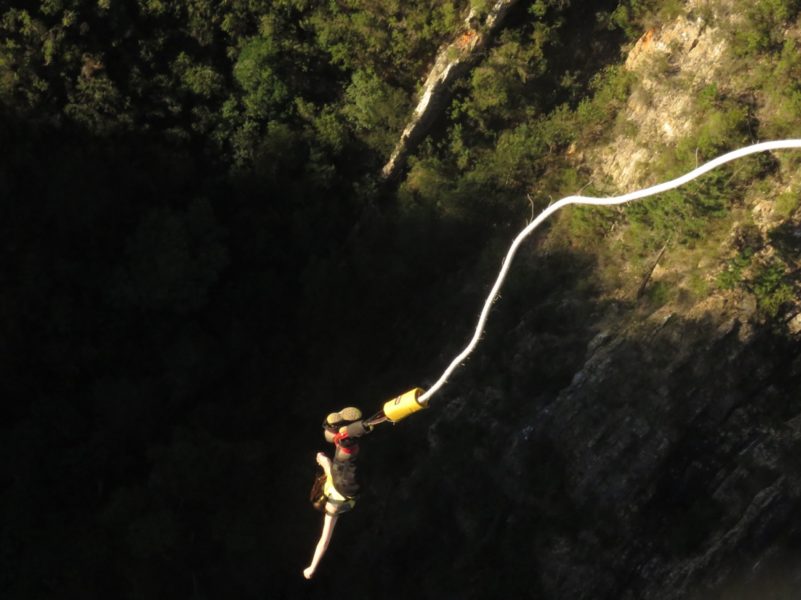 AIFS Abroad student bungee jumping in South Africa