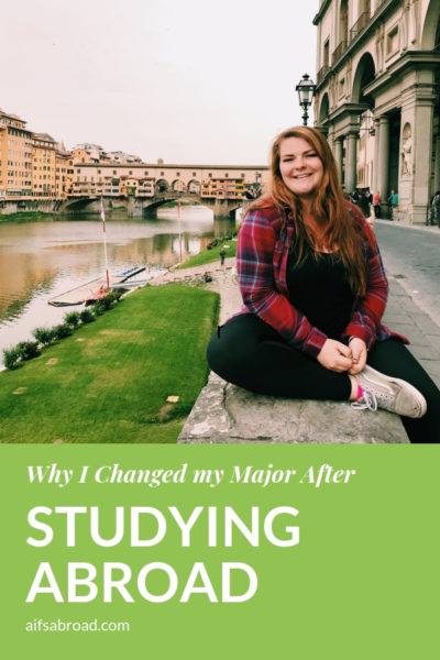 Pin image: Why I Changed My Major After Studying Abroad | AIFS Alumni Ambassador, Carly, Switches from Nursing Major to Education Major | AIFS Alumni Ambassador talks about switching from a Nursing major to an Education major | AIFS Study Abroad