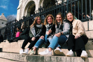 Group of AIFS students who made friends while abroad in France