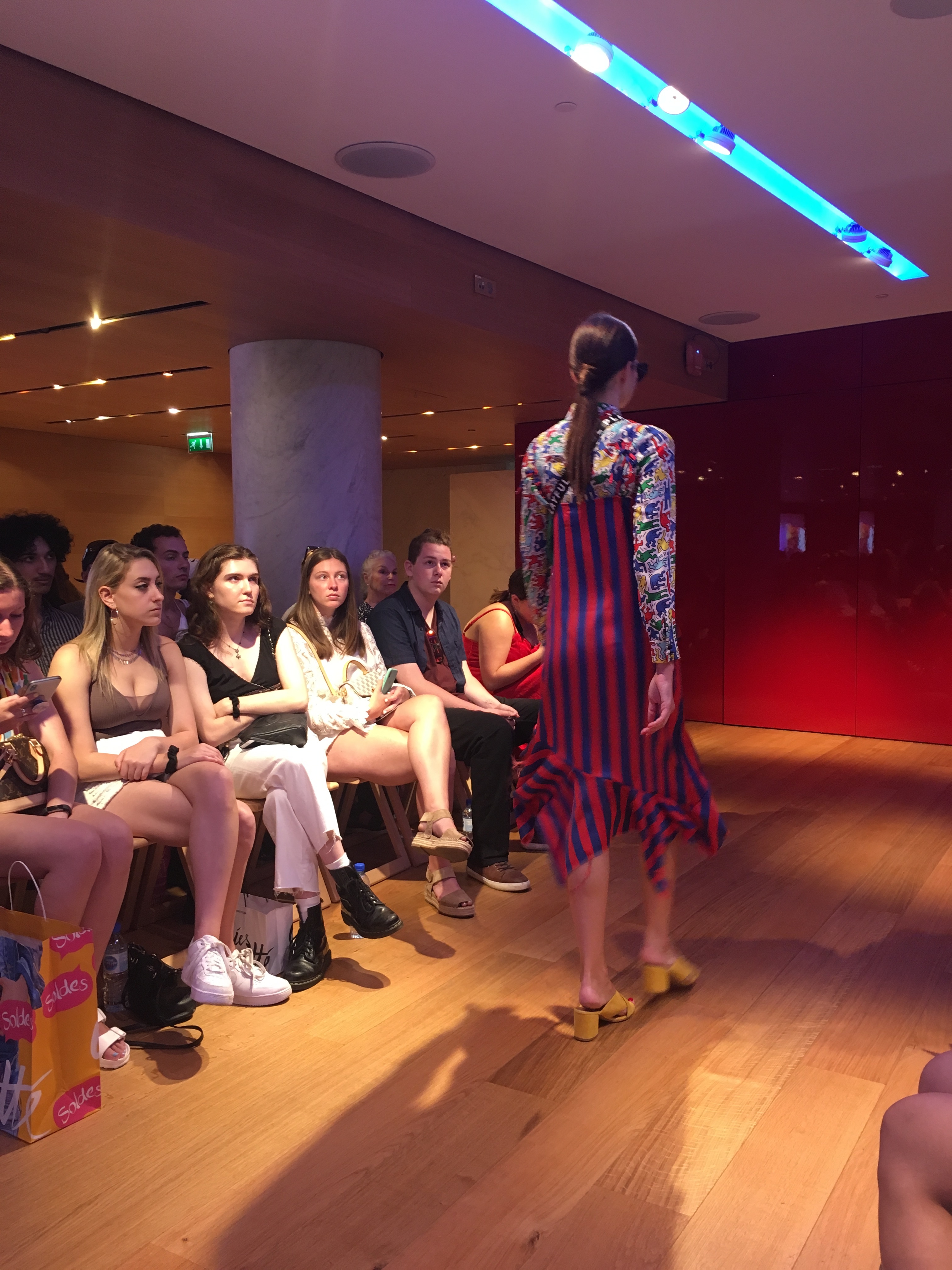 AIFS Abroad students at a fashion show in Milan, Italy while studying abroad