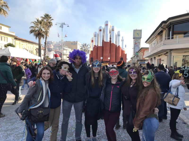 College students experiencing Carnevale in Viareggio, Italy | AIFS Study Abroad