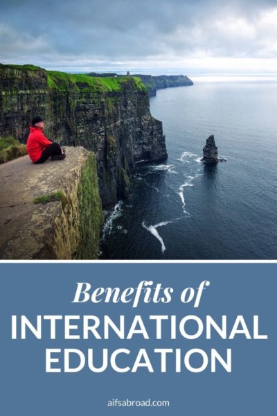 Young man at Cliffs of Moher in Ireland | AIFS Study Abroad | Benefits of International Education