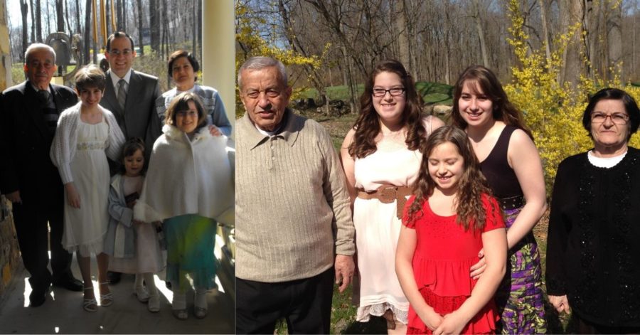 College student Katia with her Syrian grandparents and her sisters, parents. | AIFS Study Abroad