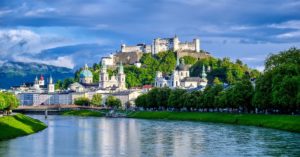 View of Fortress in Salzburg from the Salzach River | AIFS Study Abroad