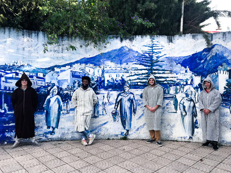 College Students in Traditional Moroccan Clothes | Resident Director | AIFS Study Abroad in Granada, Spain, Fall 2019