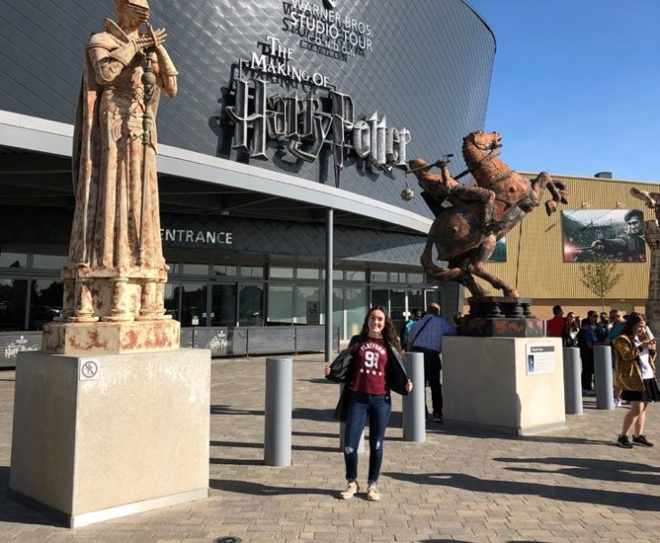 AIFS Abroad student at Harry Potter studios outside of London