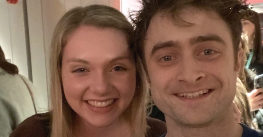 AIFS Study Abroad student meets Daniel Radcliffe from the Harry Potter series in London