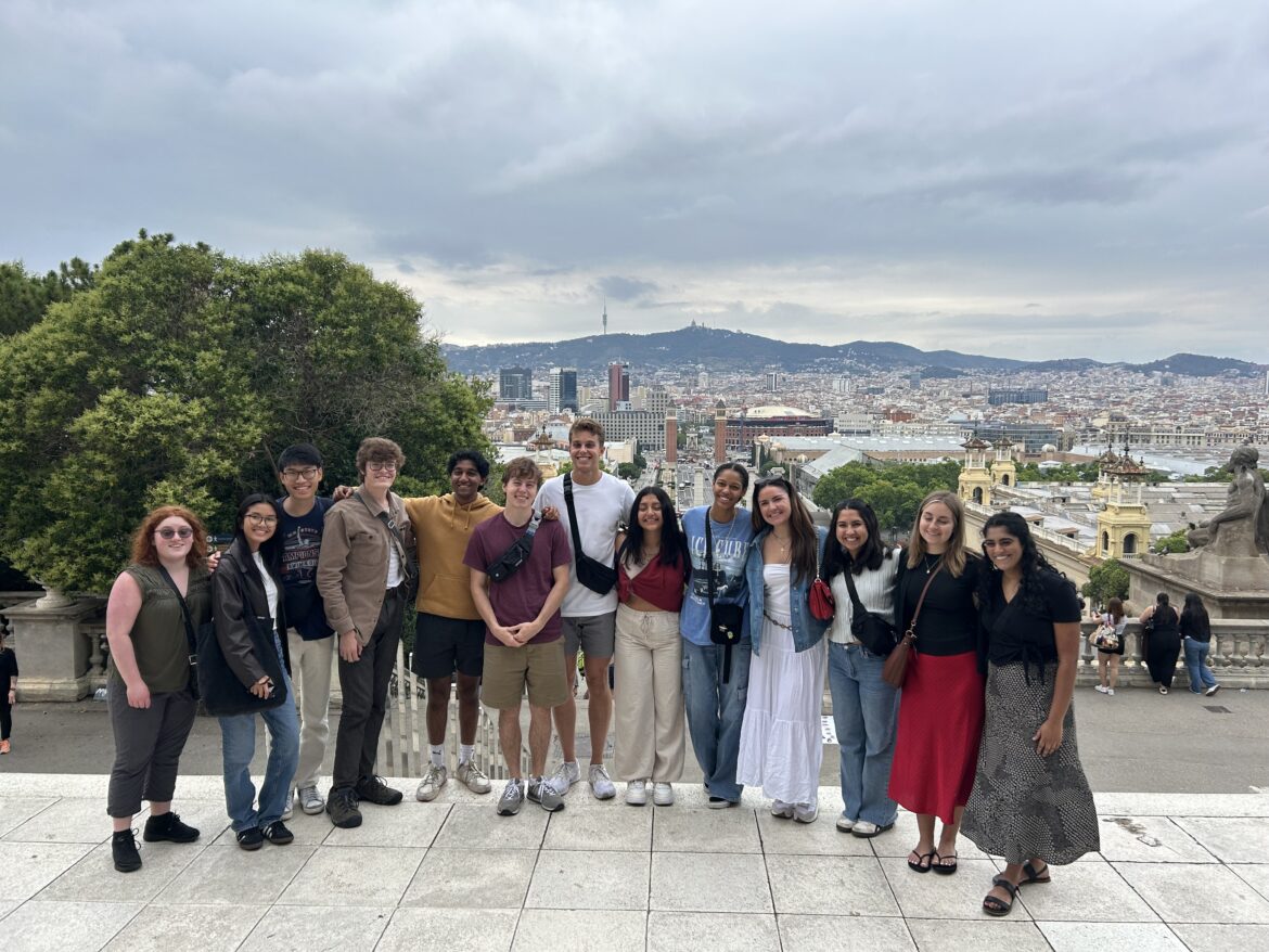 students in Barcelona, Spain