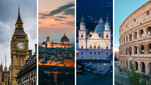 Salzburg, London, Rome, Florence — locations of AIFS Global Education Centers