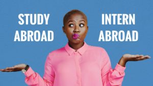 Woman trying to decide between study abroad or intern abroad programs.