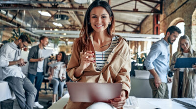 Young intern concept in office