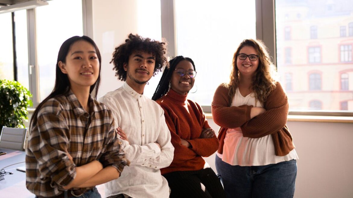 interns in workplace environment