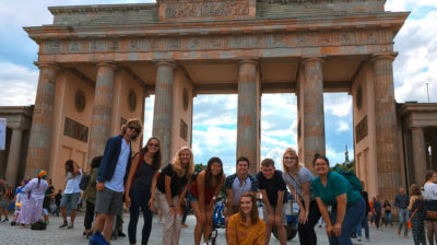 AIFS Abroad students at Brandenburg Gate in Berlin, Germany