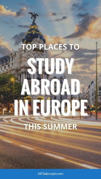 Pin image: Top places to study abroad in Europe this summer.