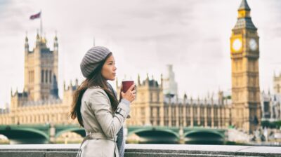 Young professional woman in London, England