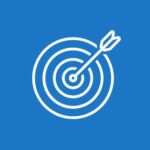 Icon of a bullseye with arrow symbolizing the Deliberative strength of the Executing CliftonStrengths domain