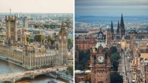 London, England and Edinburgh, Scotland in the United Kingdom