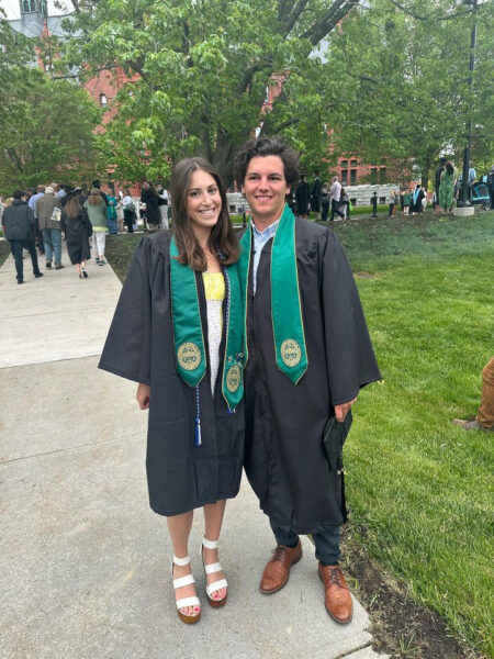 AIFS Abroad alumni couple at University of Vermont graduation