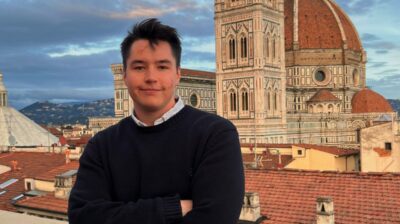 AIFS Abroad student in Florence, Italy with Duomo in background