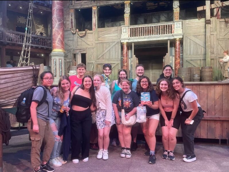 AIFS Abroad students at Shakespeare's Globe in London, England during summer term abroad