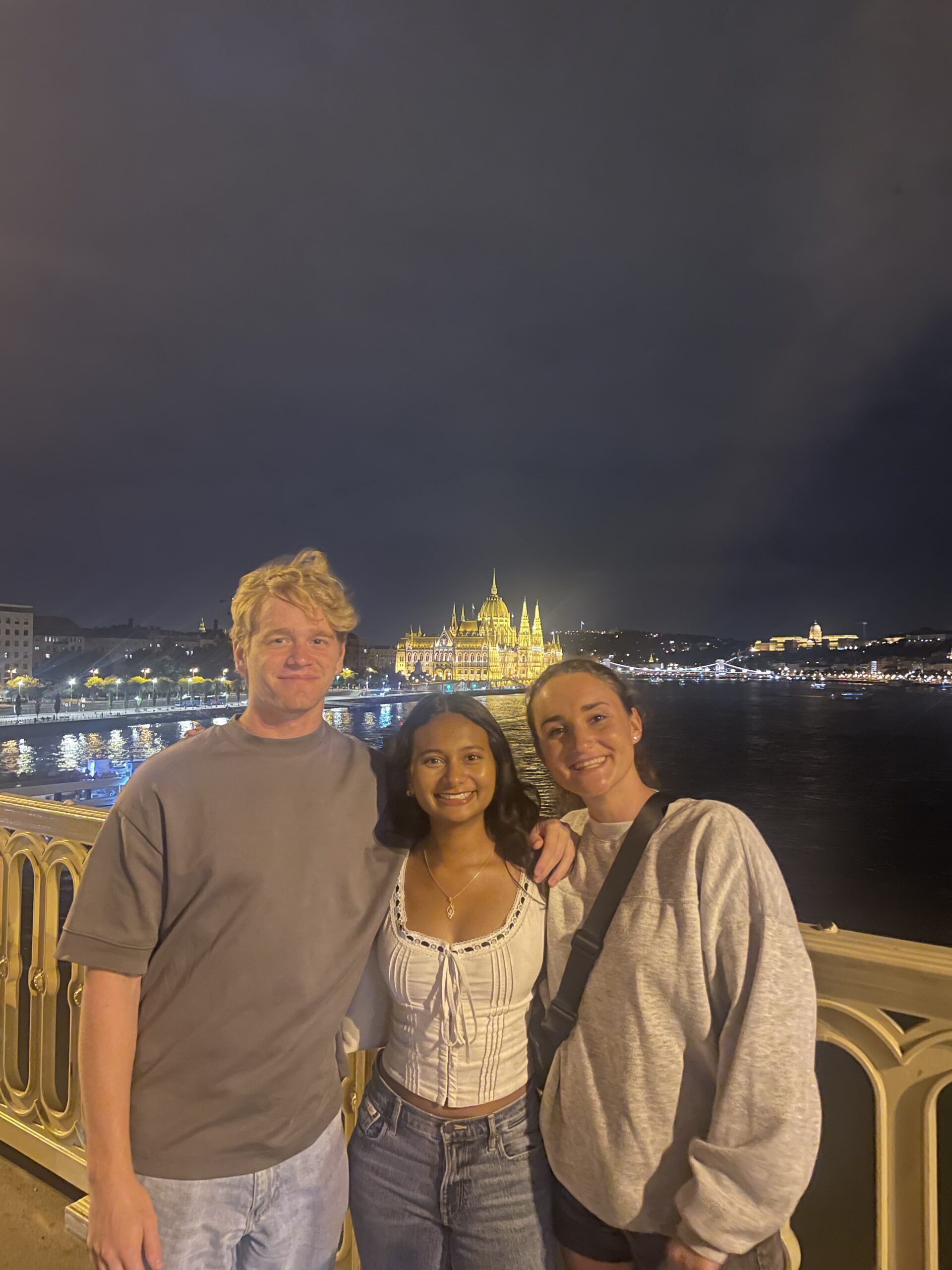 aifs abroad students in budapest, hungary at night
