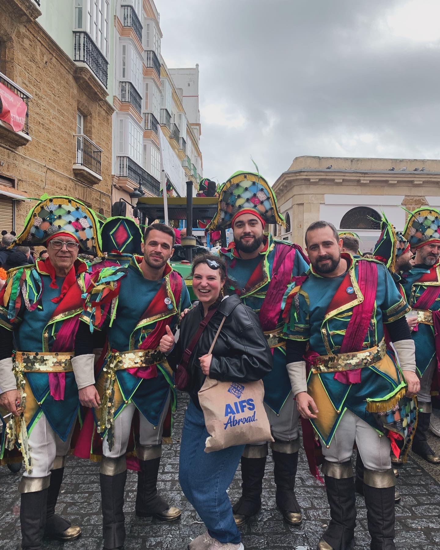 aifs abroad student in seville, spain during local cultural festival