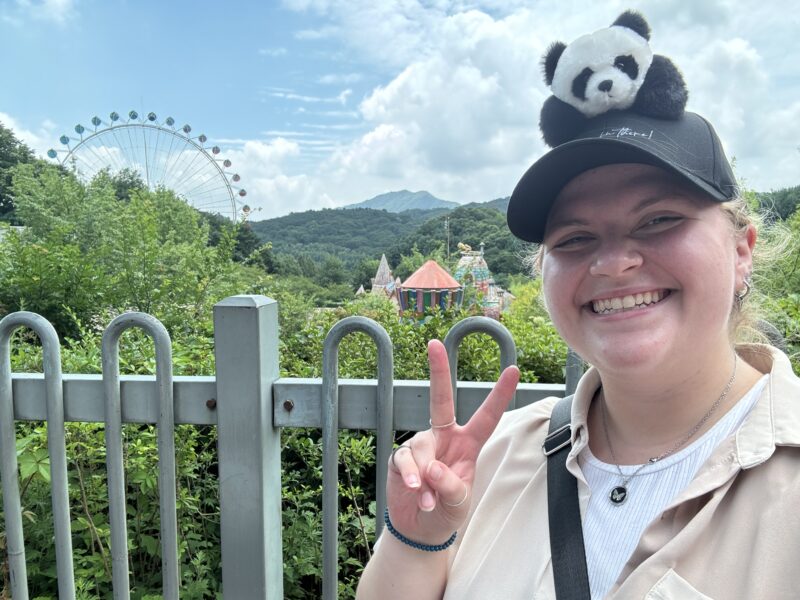 AIFS Abroad Study Abroad Summer Student from Ball State University at a theme park in Seoul, South Korea