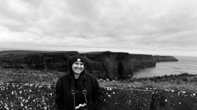 aifs abroad internship program participant at the cliffs of moher in ireland