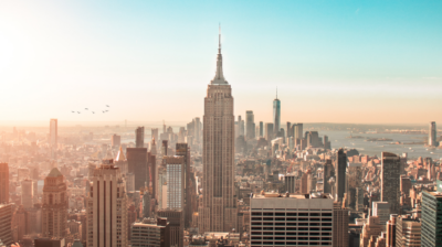 empire state building and New York City cityscape